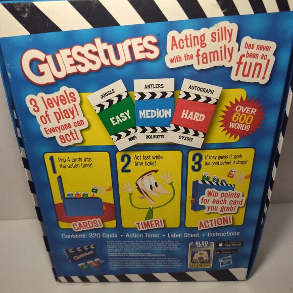 Guesstures Board Game Family Fun From Hasbro Brand New open Box items unused - Picture 6 of 8